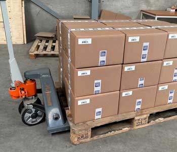 Shipment ready for transport from our huge warehouse